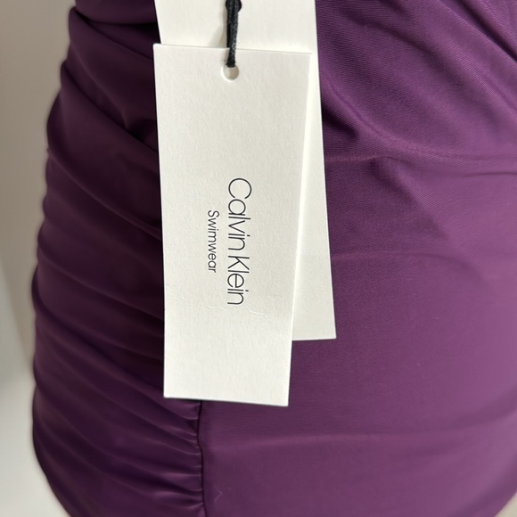 Calvin Klein Purple Swim Top Sz S (NWT) - Picture 5 of 7